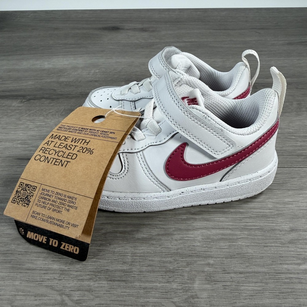 Nike Court Borough Low Recraft TD Shoes Kids Size 7C White DV5458-010 - Picture 4 of 8